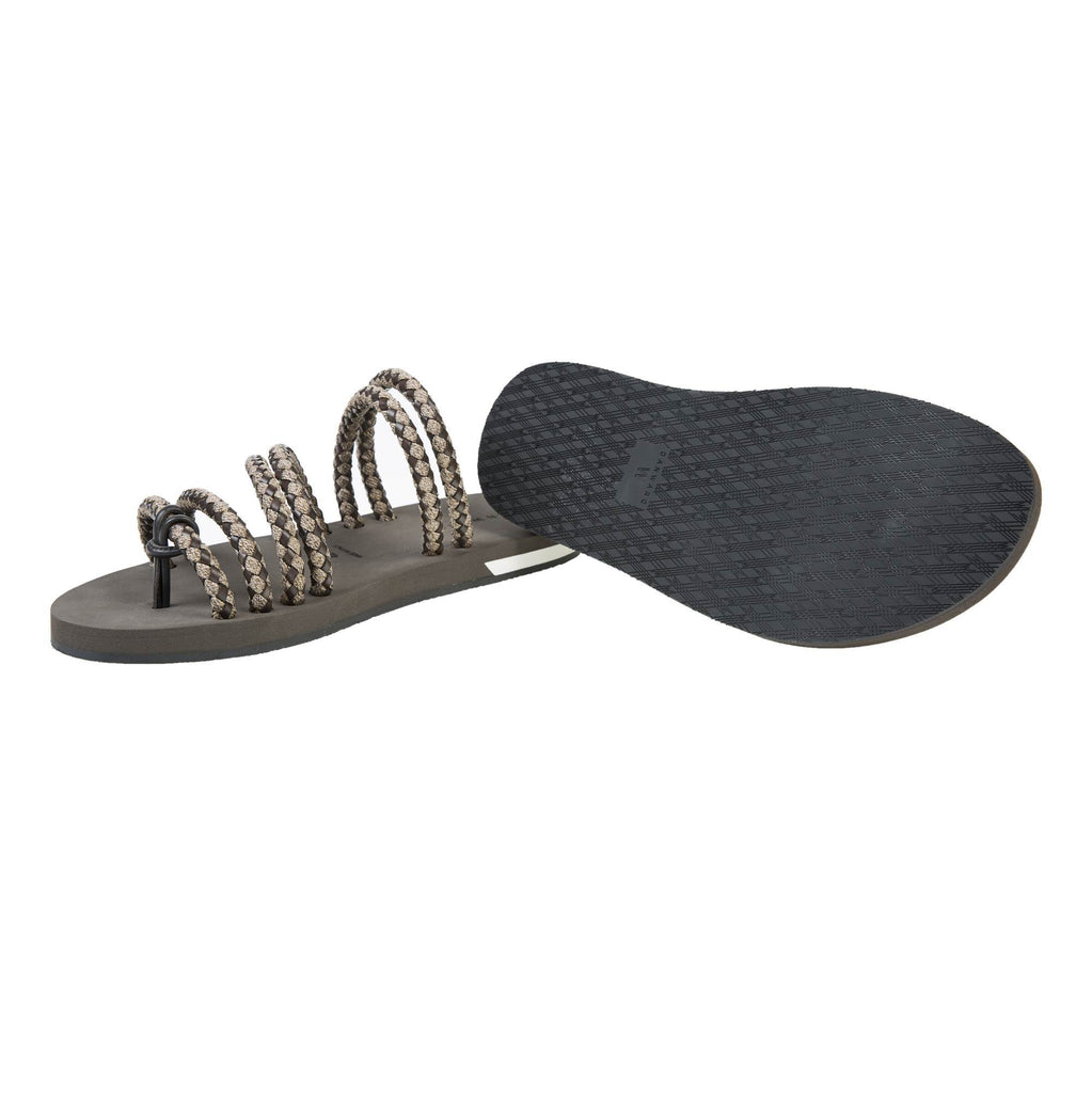 CORDED SANDAL WITH BICOLOR MICRO SOLE